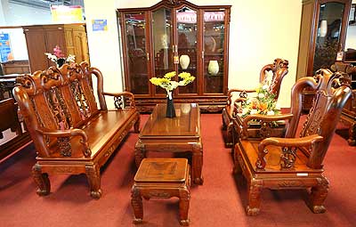 Bàn ghế gỗ phòng khách - Công Ty Cổ Phần 36 An Bình Thái